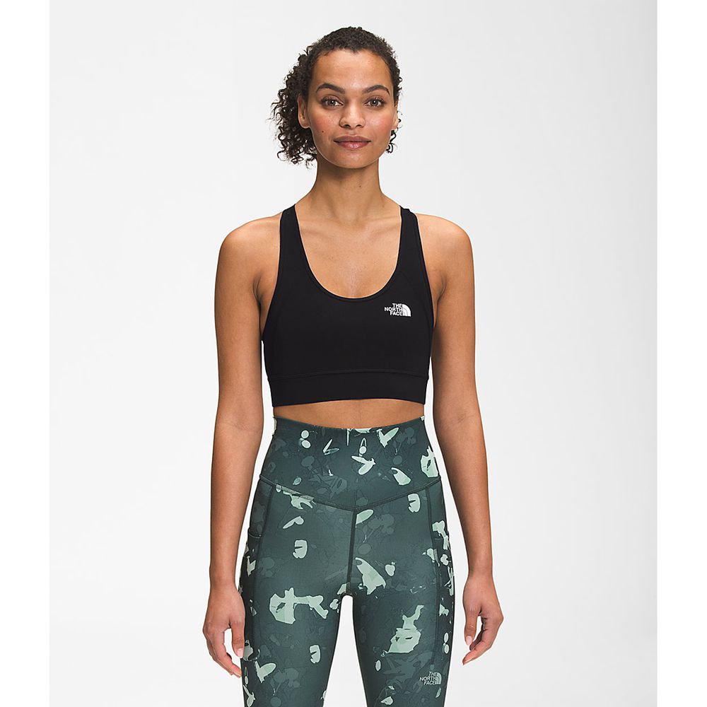 The North Face Sports Bra Womens Australia - The North Face Bounce-B-Gone Black / White Running & Tr